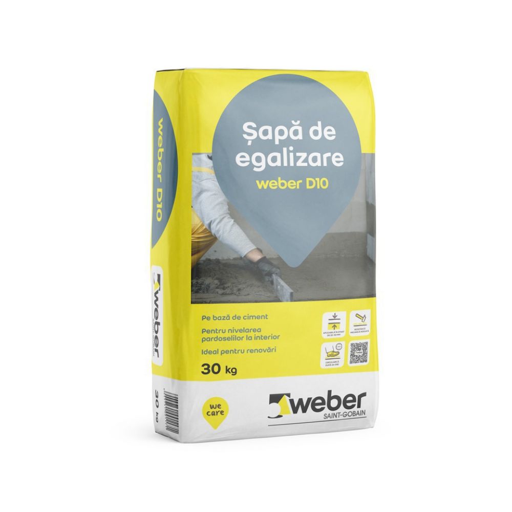 Șapă de egalizare Weber D10, 30 kg