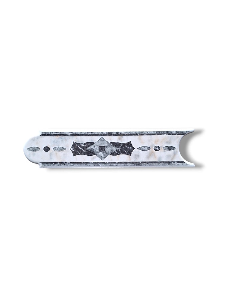 List ceramic decor 200x50 mm, bej, negru