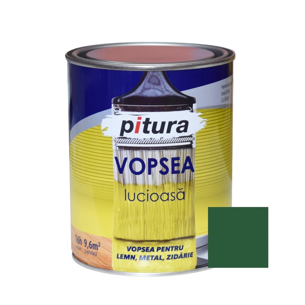 Vopsea universală Pitura, alchidică verde, 0.6 l