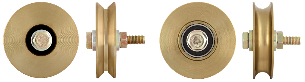Roata simpla cu rulment pentru porti culisante D. 60 mm profil R 100 kg sarcina