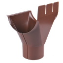 Racord jgheab burlan RAL8017 maro, D. 125/90 mm