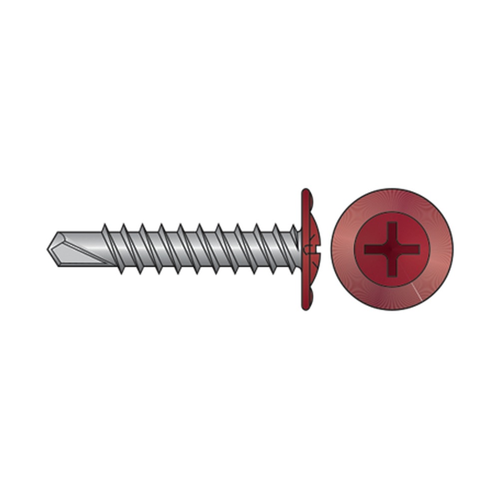 Șurub RAL 3011 autoforant 4.2x16 mm, cu cap PH2 plat, 500 buc