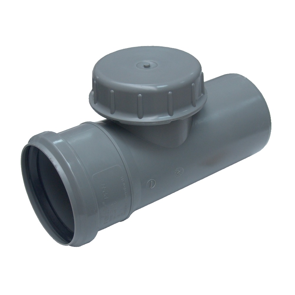 Piesă de curățare cu capac din polipropilenă, Ø 50 mm