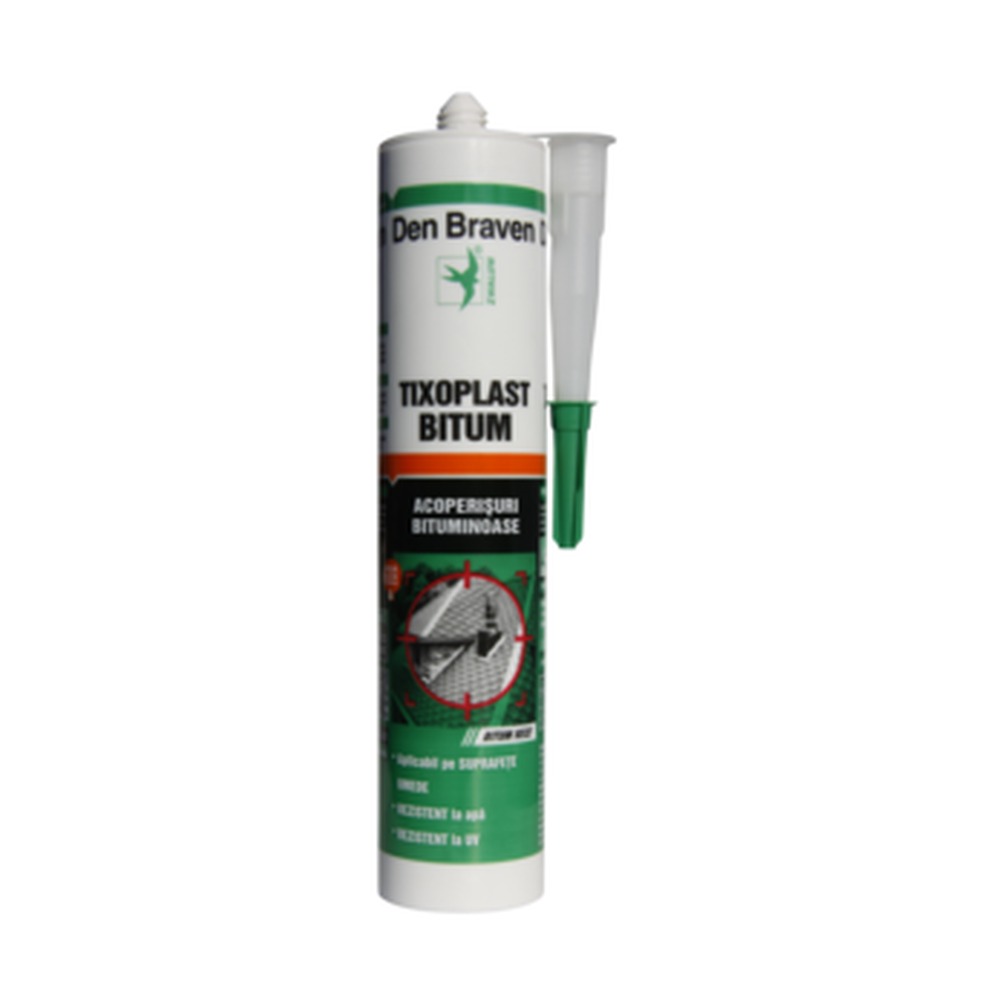 Izolant pentru acoperiș Den Braven transparent pe bază de cauciuc sintetic, 300 ml