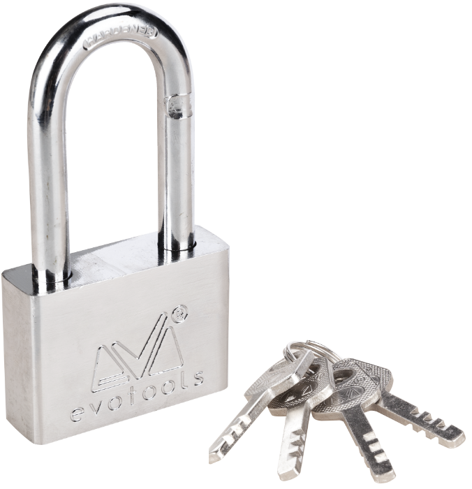 Lacat cromat cu ureche lunga 60 mm argintiu