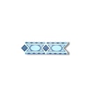List ceramic decor 200x60 mm romb, oval, grey