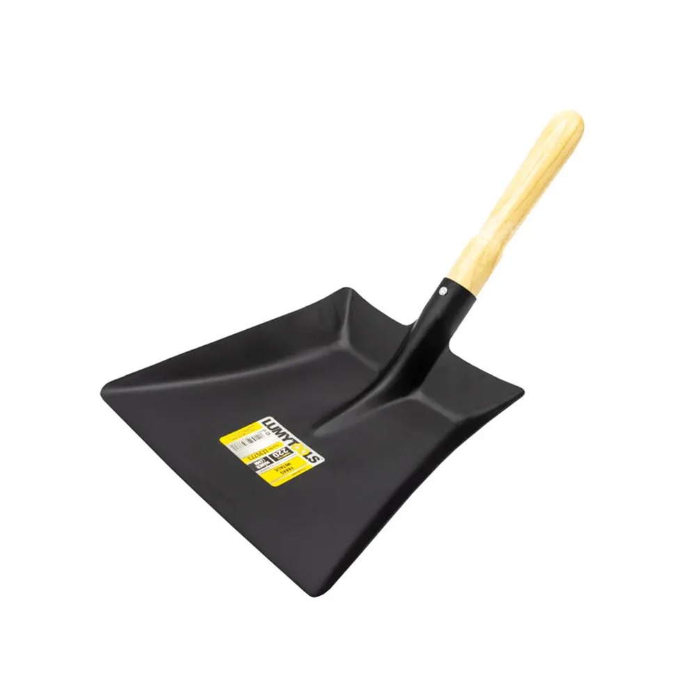Făraş metalic, mâner din lemn lăcuit, 22 cm