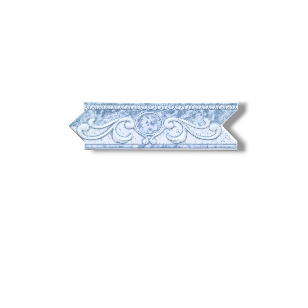 List ceramic decor 250x80 mm, albastru