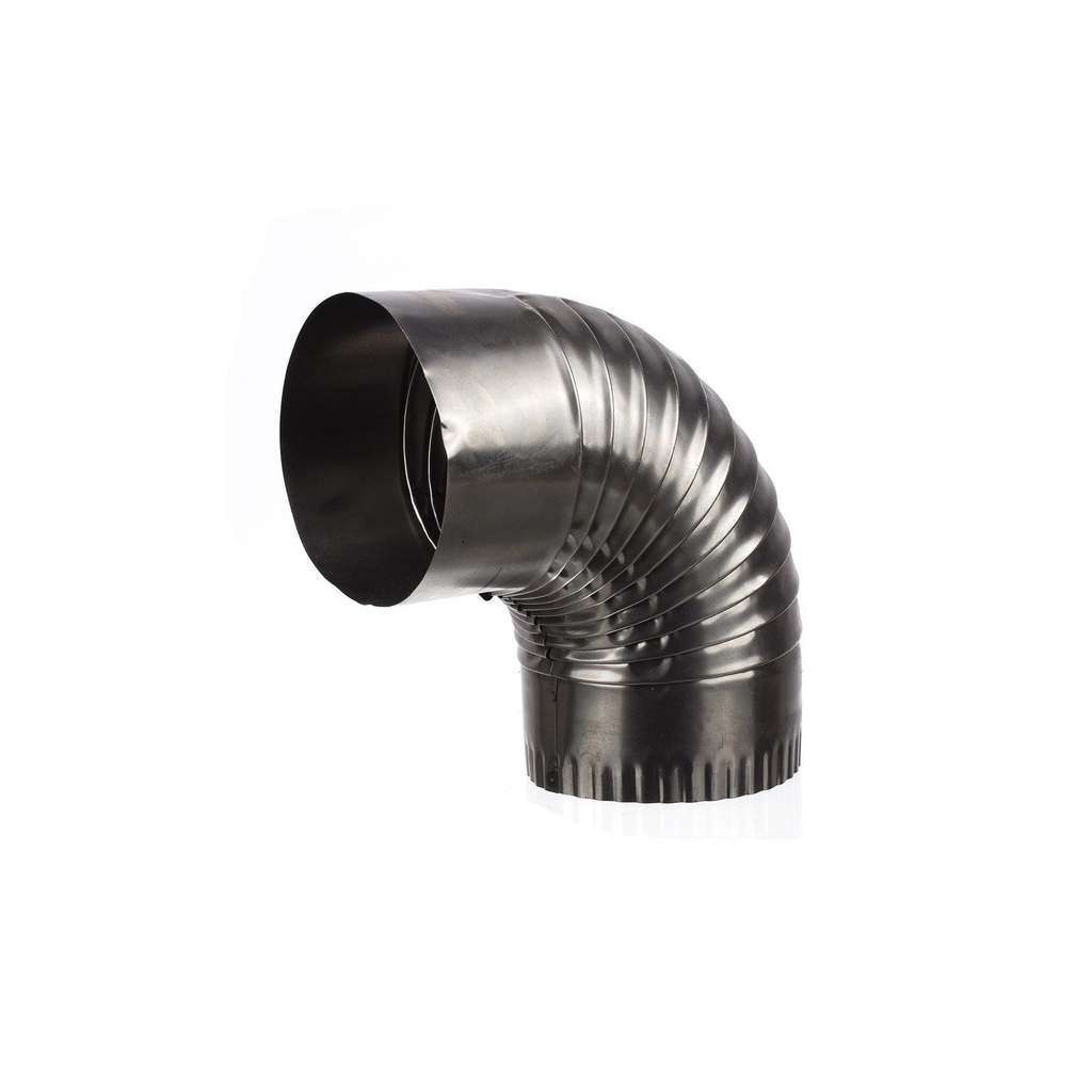 Cot 90° din tablă neagră, Ø 120 mm