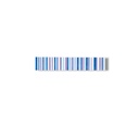 List ceramic decor 250x50 mm, albastru, roz, alb, albastru deschis 