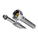 Racord flexibil monocomandă cu tesatură inox D 1/2'' l 80 cm și adaptor lung