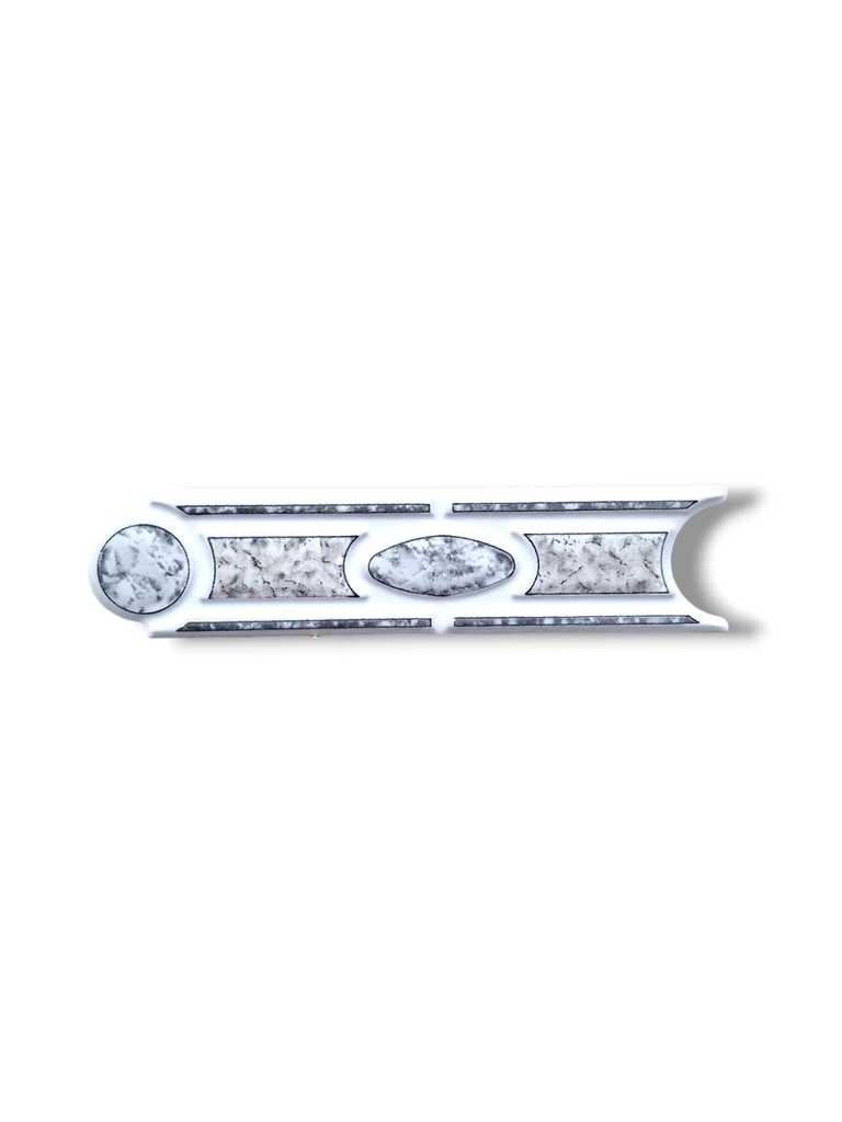 List ceramic decor 200x50 mm, grey