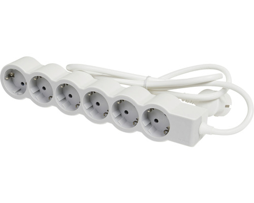 Prelungitor electric alb 3680W, 3x1.5 mm² cu 6 prize, 5 ml