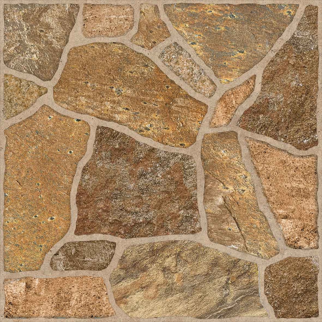 Gresie exterior/interior porțelanată Quartzite maro mată, 33x33 cm