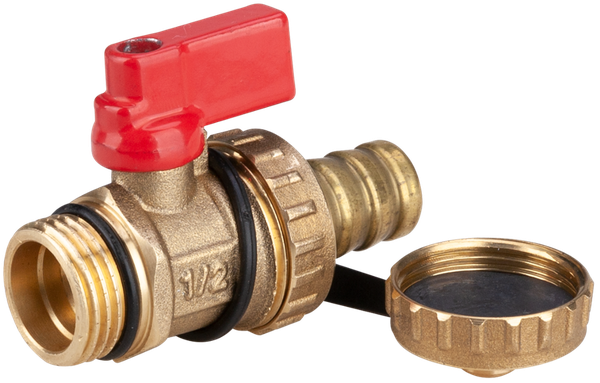 Robinet golire cu mâner roșu, 1/2''