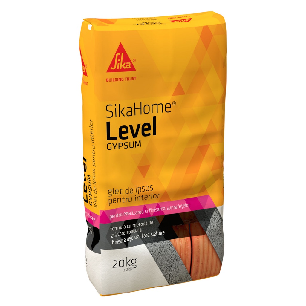 SikaHome® Level Gypsum, glet de umplere si finisare, la interior 20 kg