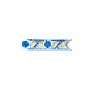 List ceramic decor 200x50 mm, brau, blue