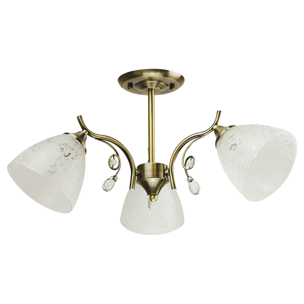 Lustra lycyan alb+alama 3xE27 60 W