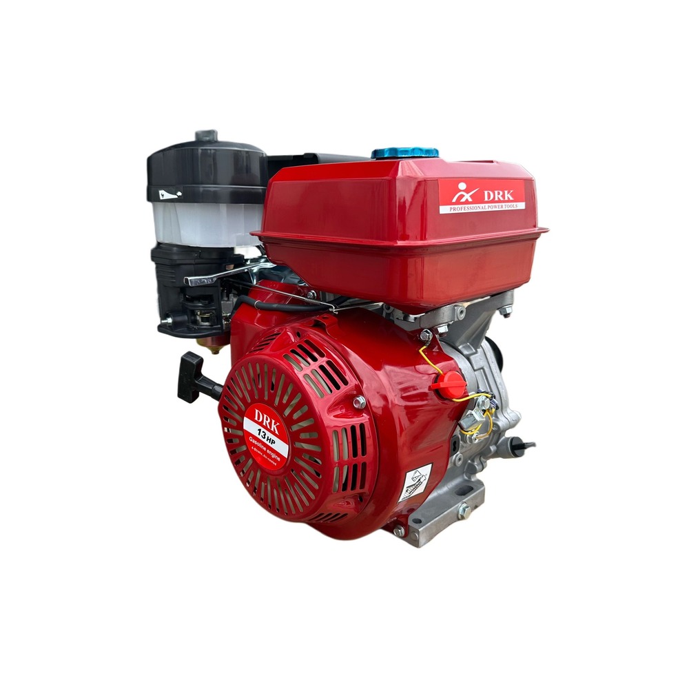 Motor pe benzină pentru motocultor, DRK GX-390, 13 CP, 4 timpi, ax pană 25 mm, echipat cu fulie dublă