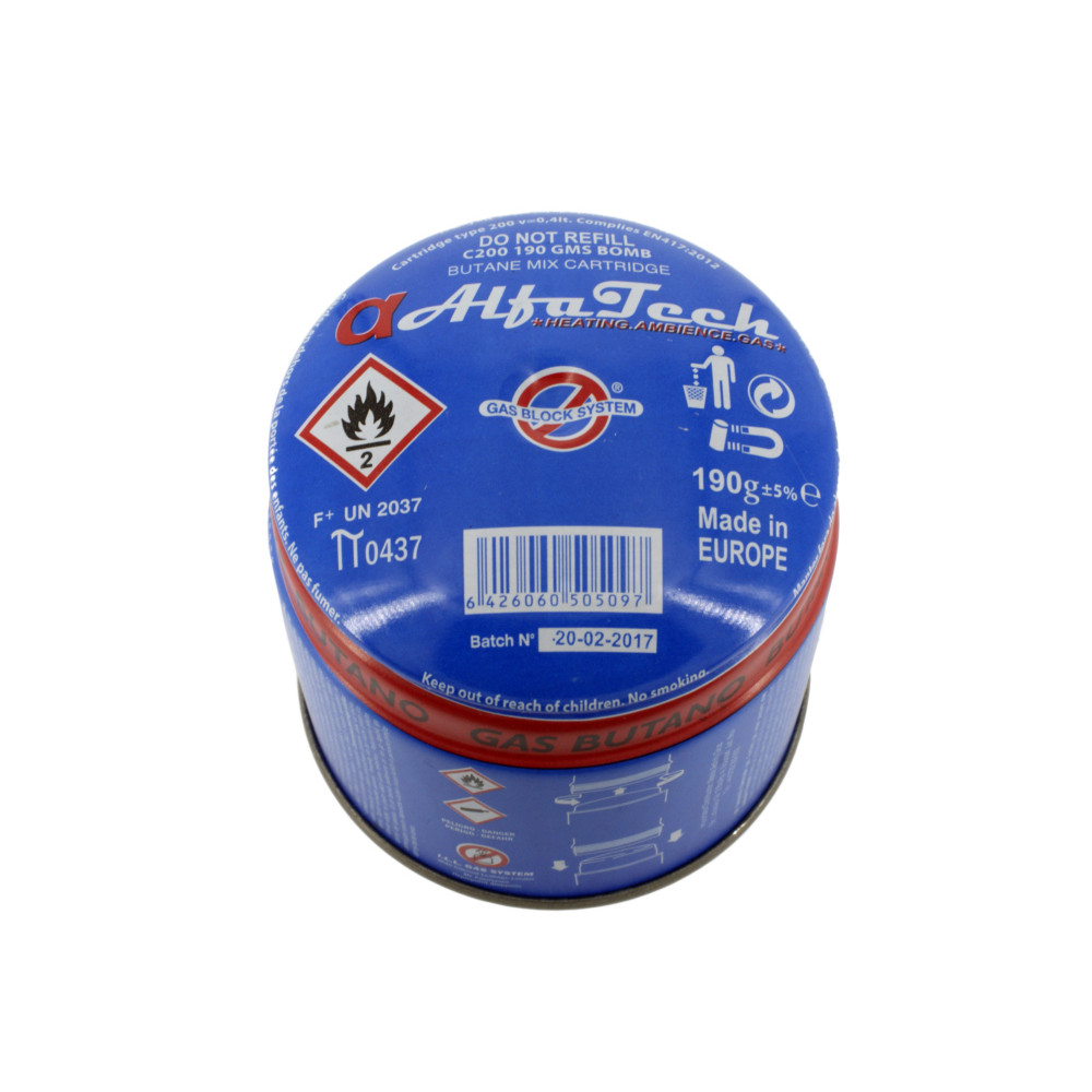 Butelie gaz cu valva Alfatech, 190 gr