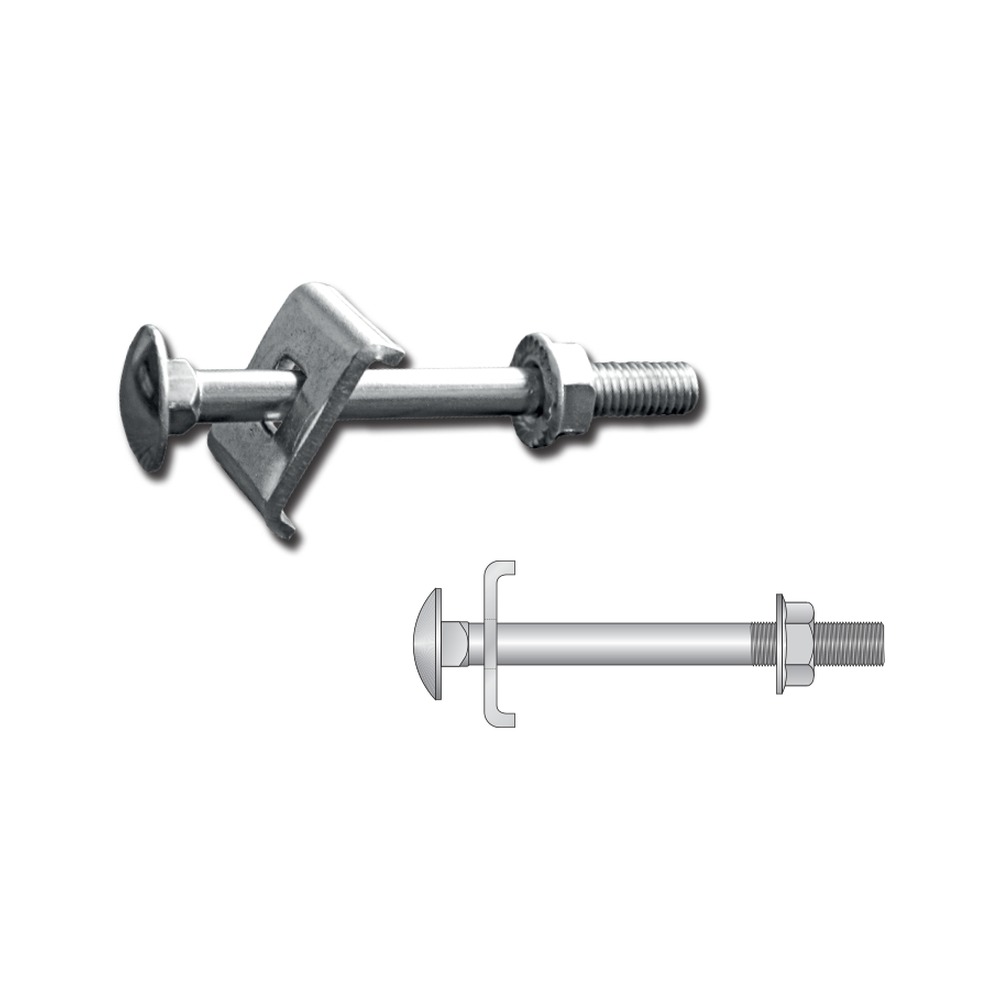Șurub zincat pentru fixarea panourilor de gard pe stâlpi, 8x80 mm