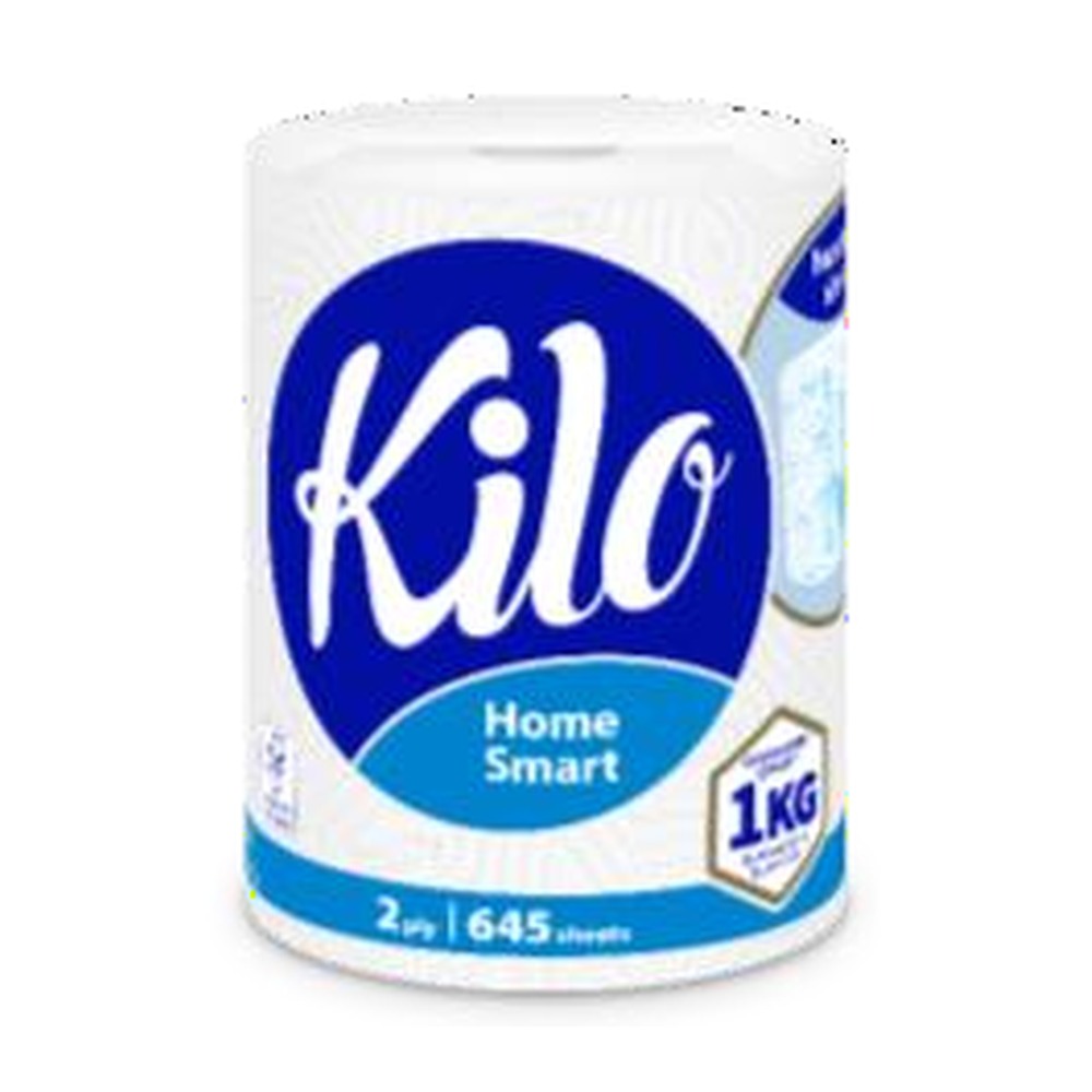 Prosop Kilo Home Smart, hârtie alba, monorolă, 2 straturi, 645 foi