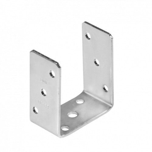 Suport stâlp zincat tip U, 101x120x60x4 mm