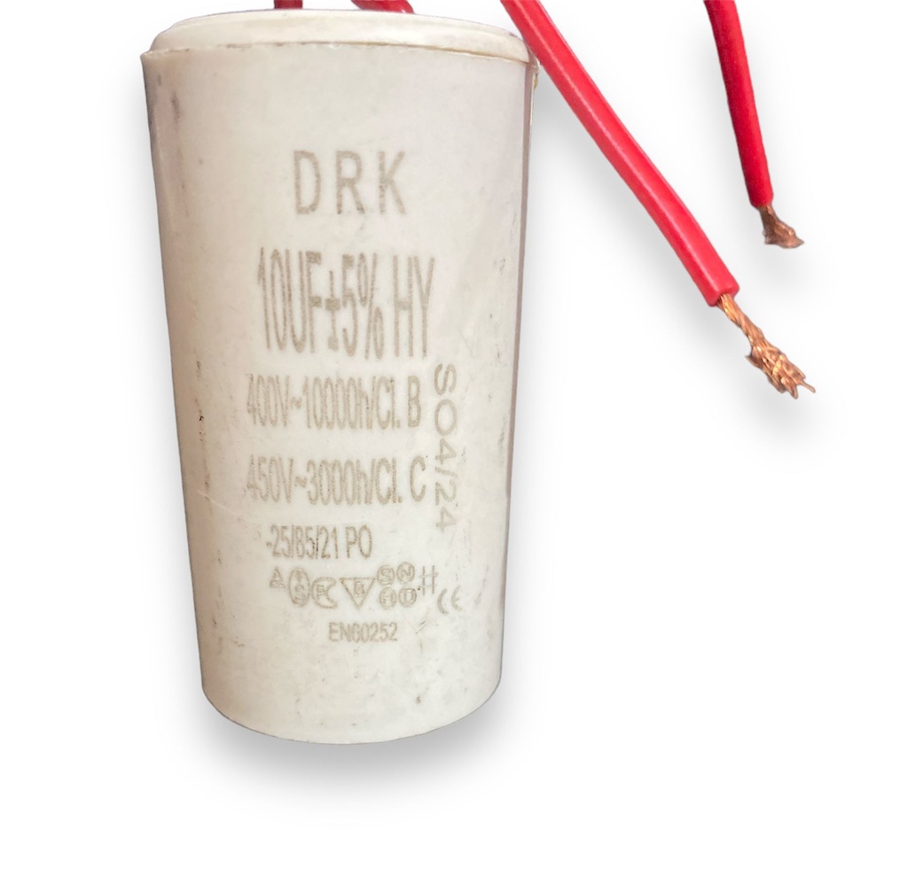 Condensator pornire motor electric 10 UF cu fir