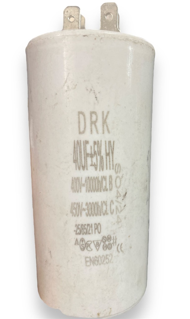 Condensator pornire motor electric 40 µF cu pini