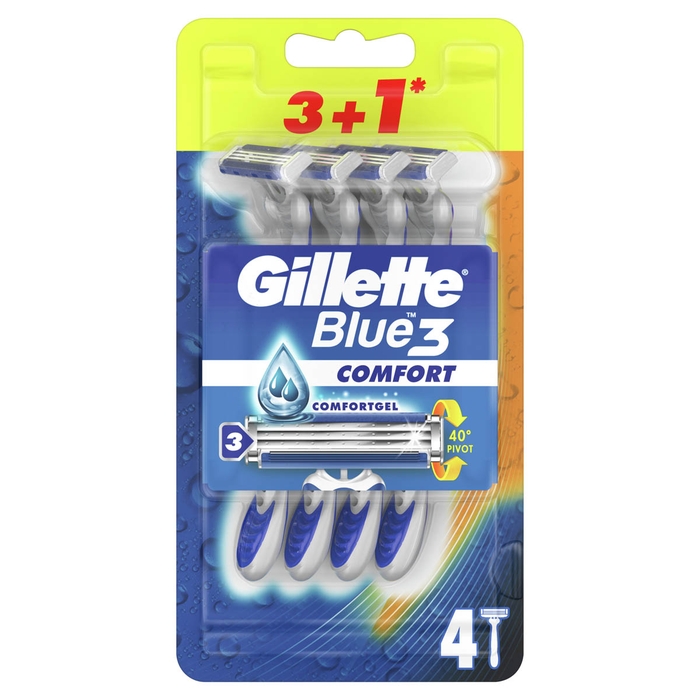 GILLETTE Blue III, aparat de ras, 3+1 buc