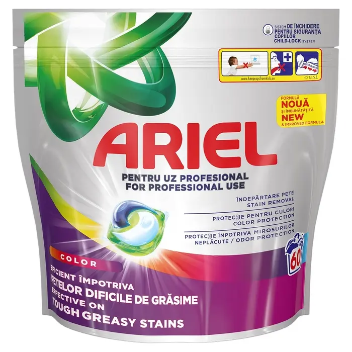 Detergent automat de rufe ARIEL Professional Color, capsule, 60 buc