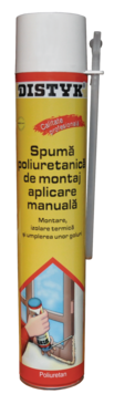 Spumă poliuretanică Distyk PU-Foam pentru aplicare manuală, 650 ml
