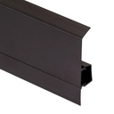 Plintă cu canal din PVC pentru parchet NG 80 Negru, 2500x80x20 mm