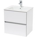 Set mobilier alb Roca Cube Unik (mască cu două sertare și lavoar), 800 mm