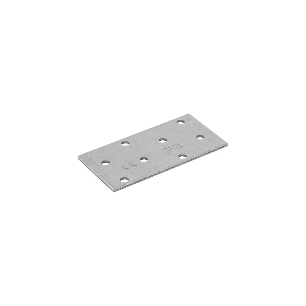 [P005130] Placă perforată plată din oțel zincat pentru de construcții lemn, 80x40x2 mm