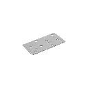 Placă perforată plată din oțel zincat pentru de construcții lemn, 80x40x2 mm