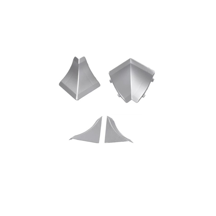 Accesorii pentru profil înălțător blat bucătărie argintiu, 6 buc/set