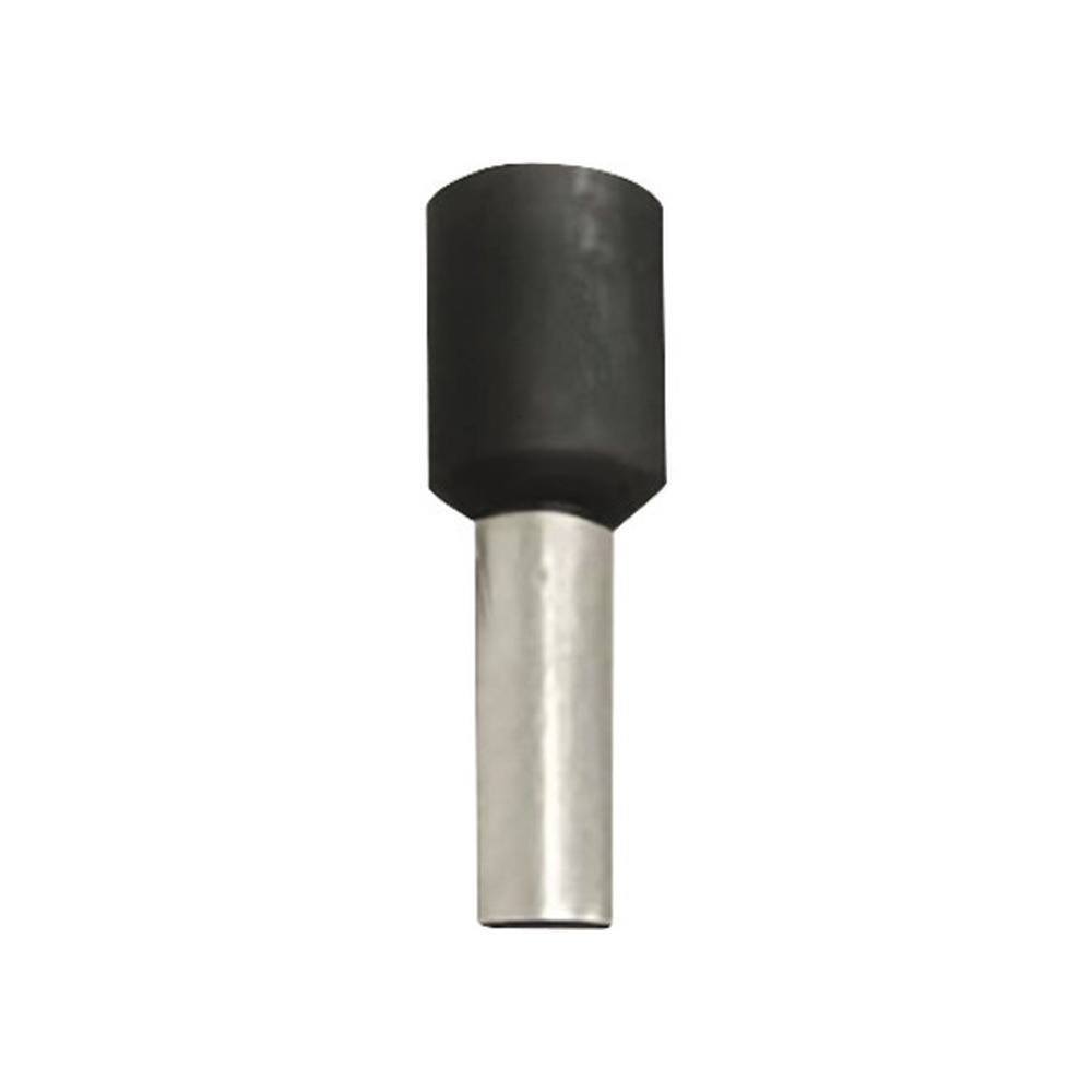 Pini cap terminal izolat negru pentru cablu lițat, 1.50 mm, 100 buc/punga