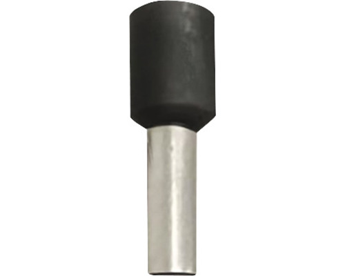 Pini cap terminal izolat negru pentru cablu lițat, 1.50 mm, 100 buc/punga