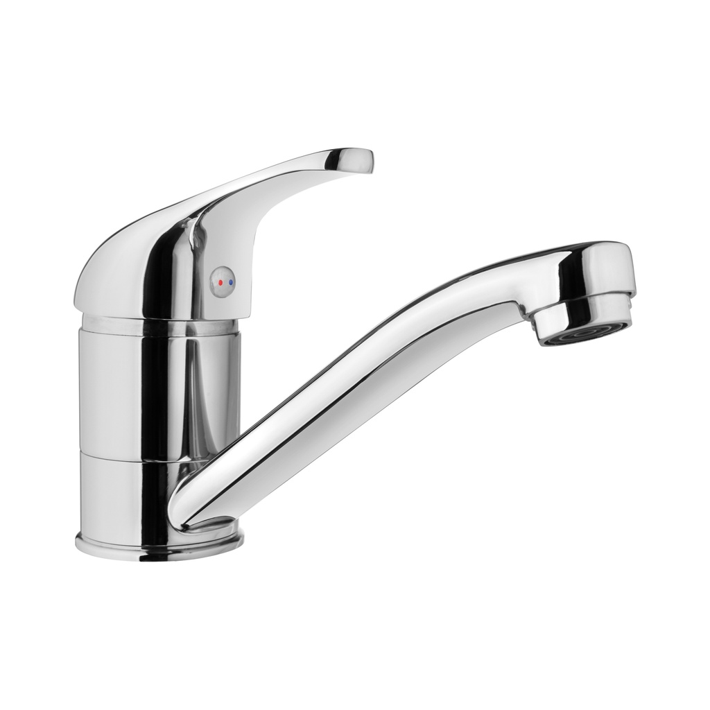 Baterie lavoar Invena Perea crom pipă alungită