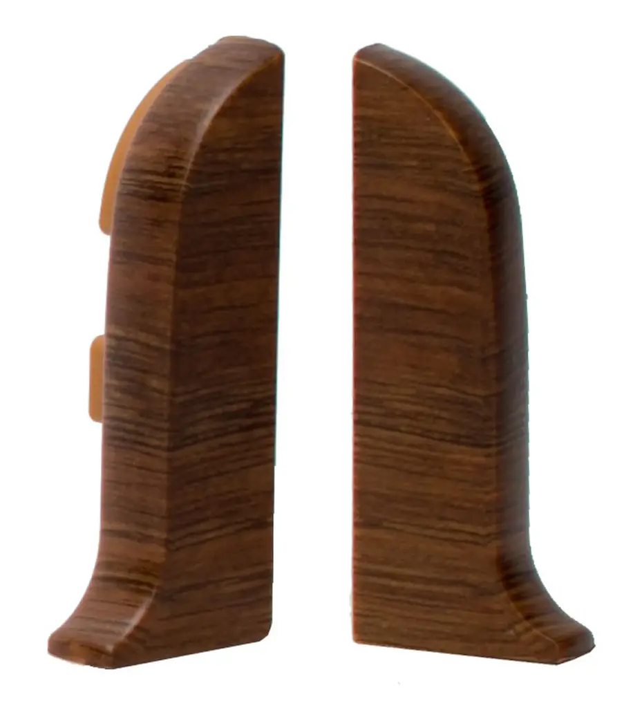 Capăt dreapta+stânga din PVC pentru plintă parchet NG 56 Stejar Mlăștinos