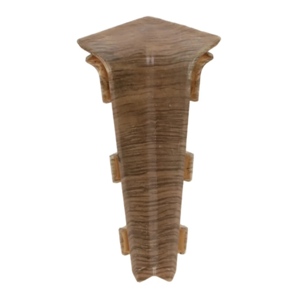 Colț interior din PVC pentru plintă parchet SG75 Stejar Rubens