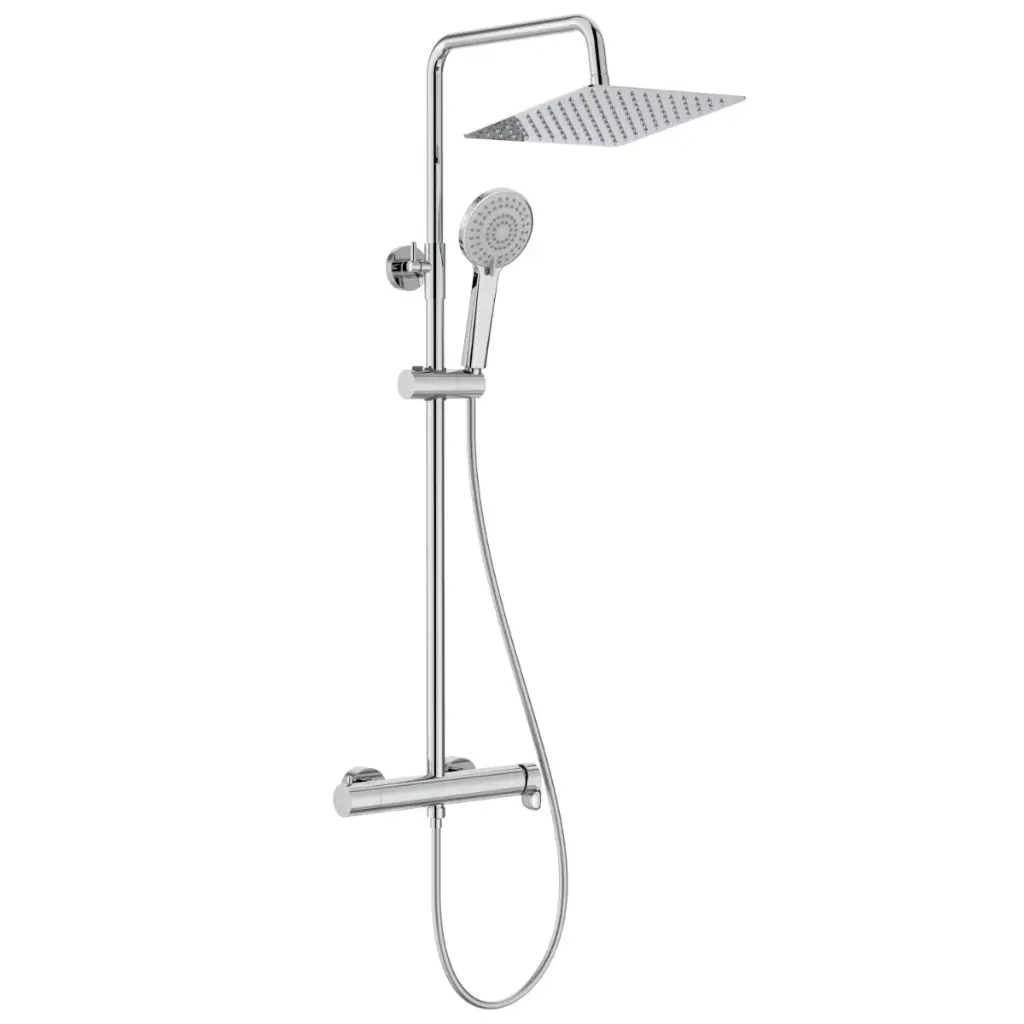 Sistem de duș Roca Vega Plus Square, finisaj cromat