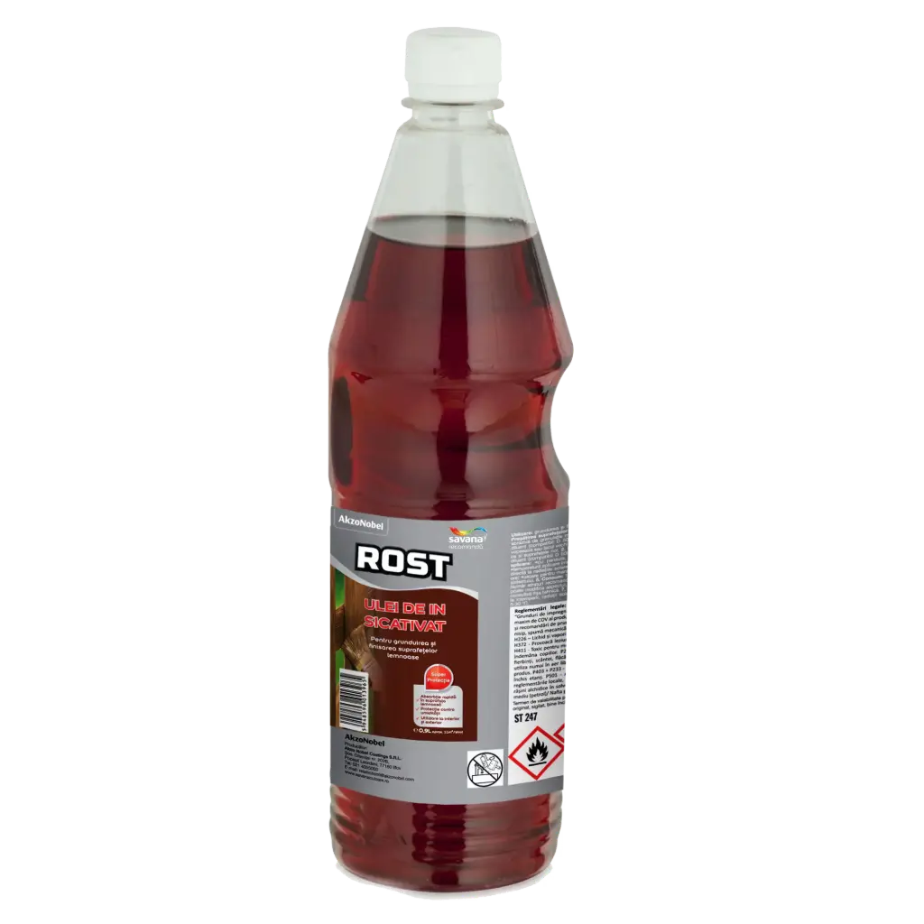 Ulei de in sicativat Rost pentru lemn, 0.9 l