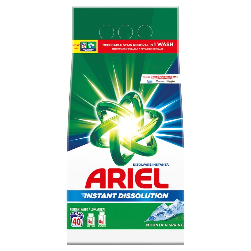 Detergent automat de rufe ARIEL Mountain Spring pudră, 3 kg