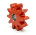 Pinion betoniera, fonta vopsit orange, 10 dinti