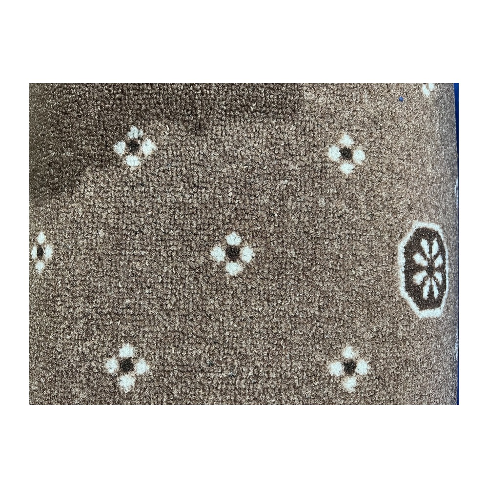 Mochetă imprimată Dalton Castle Brown 820, lățime 400 cm