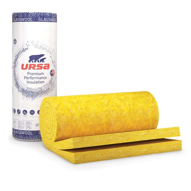 Saltea dublă din vată minerală de sticlă, DF40 Gemini, 2x50x1200x6000 mm, 14.4 mp/rola