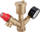 Grup cu supapă de siguranță pentru cazan, aerisitor și manometru fi 1" 3 bar