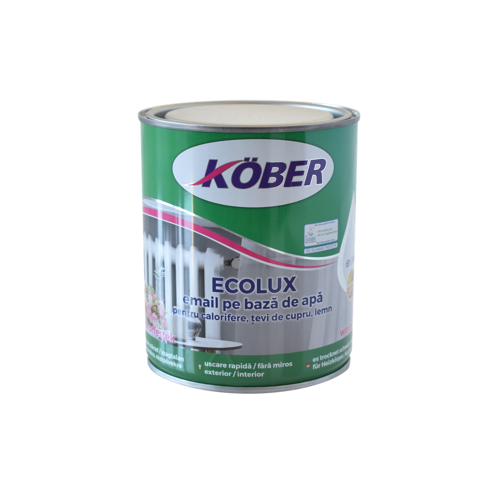 Email Ecolux pe bază de apa pentru calorifere, alb, 0.75 l